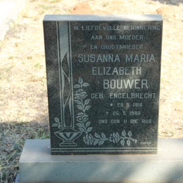 BOUWER Susanna Maria Elizabeth nee ENGELBRECHT 1916-1980