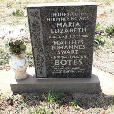 BOTES Maria Elizabeth 1939-2010 :: BOTES Matthys Johannes Swart 1967-1998