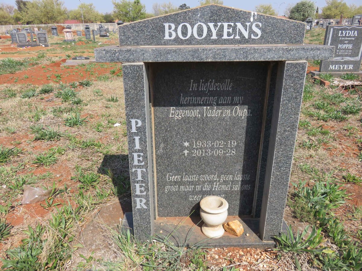 BOOYENS Pieter 1933-2013