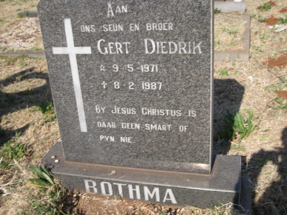 BOTHMA Gert Diedrik 1971-1987