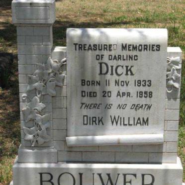 BOUWER Dirk William 1933-1958