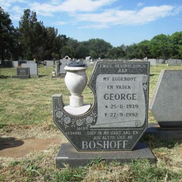 BOSHOFF George 1939-1992