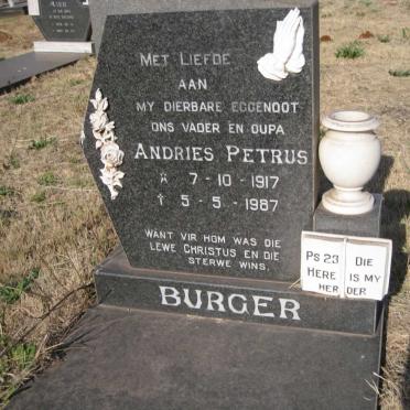 BURGER Andries Petrus 1917-1987
