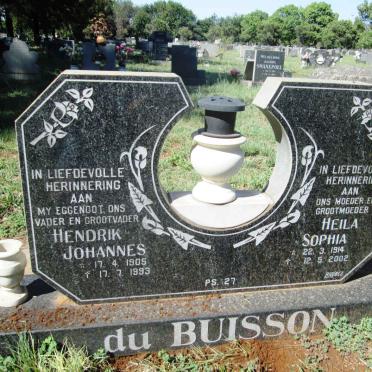 BUISSON Hendrik Johannes, du 1905-1993 &amp; Heila Sophia 1914-2002