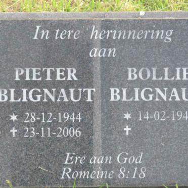 BLIGNAUT Pieter 1944-2006 &amp; Bollie 1948-