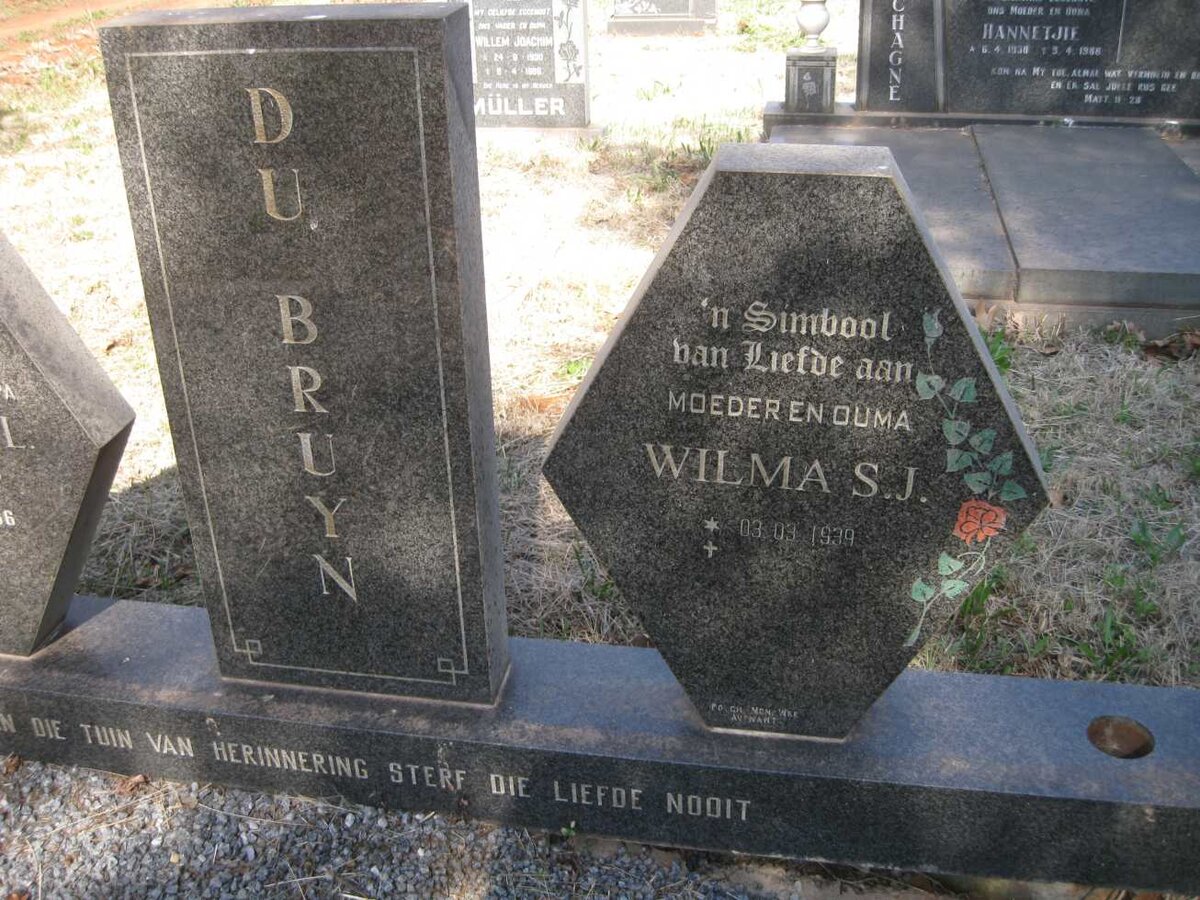BRUYN Hendrik L., du 1937-1986 & Wilma S.J. 1939-  _2