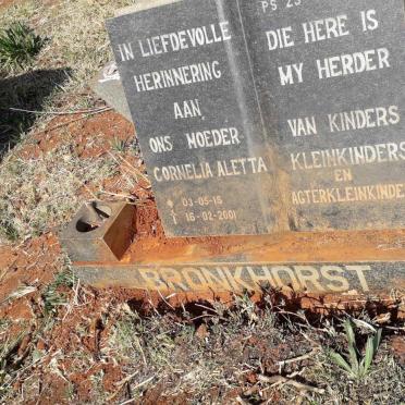 BRONKHORST Cornelia Aletta 1915-2001