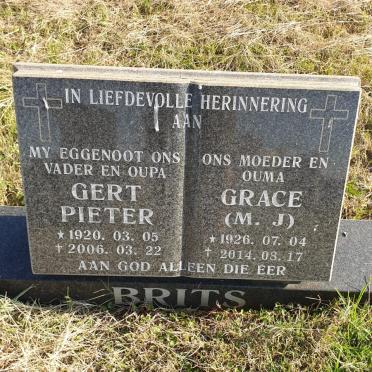 BRITS Gert Pieter 1920-2006 &amp; Grace M.J. 1926-2014