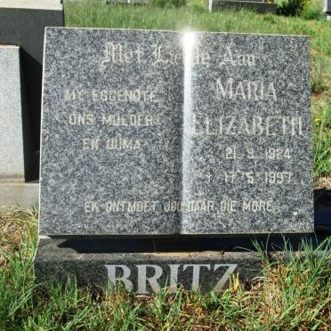 BRITZ Maria Elizabeth 1924-1997