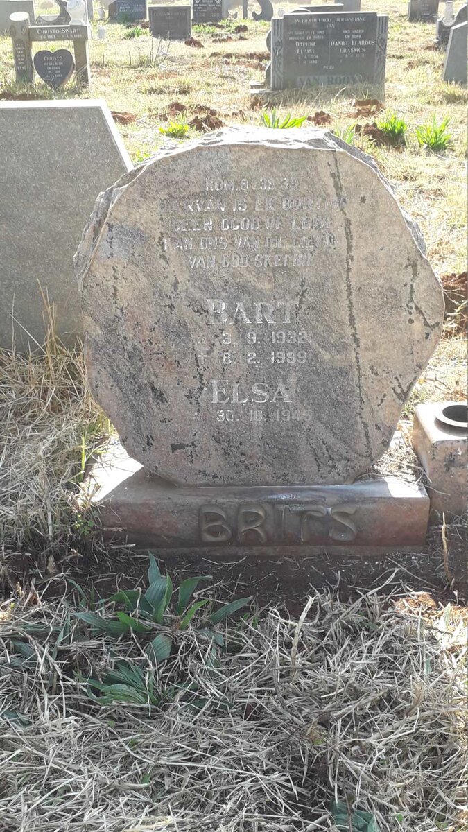BRITS Bart 1932-1999 & Elsa 1945- 