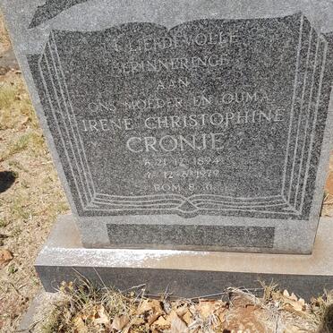 CRONJE Irene Christophine 1894-1979