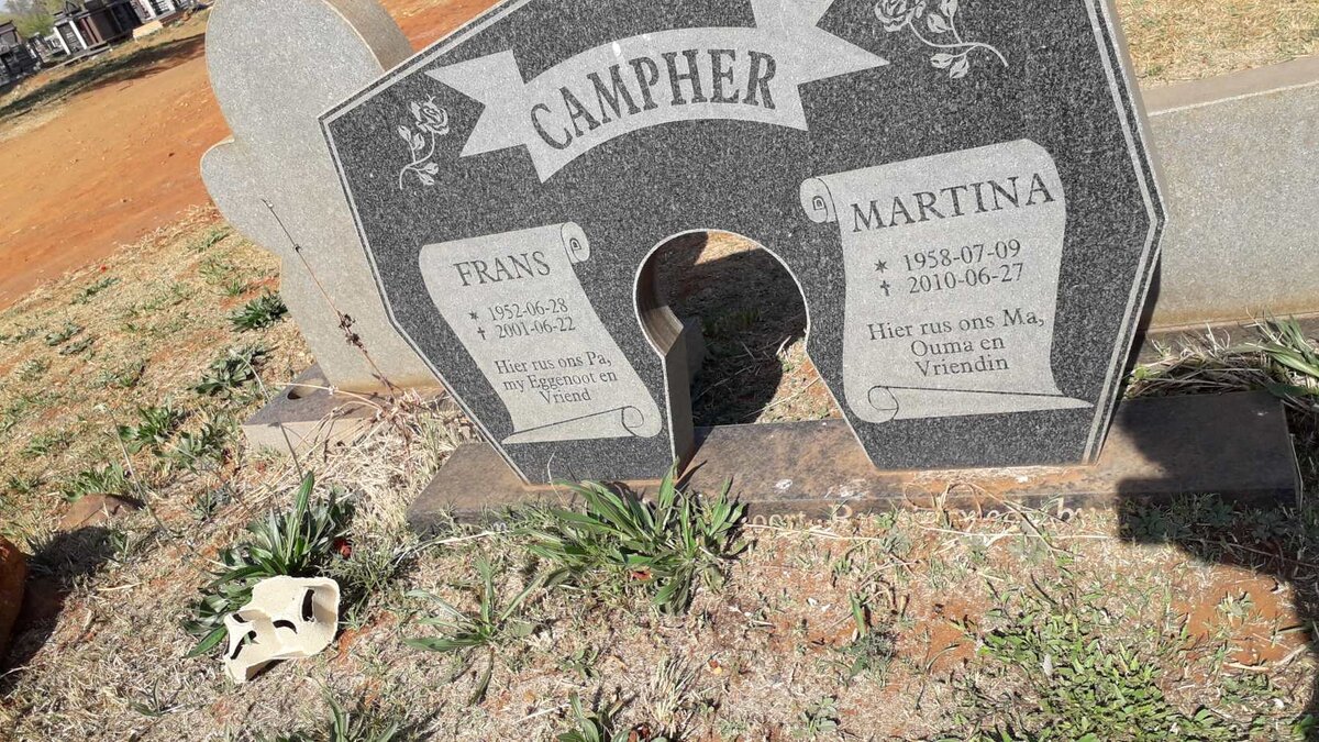 CAMPHER Frans 1952-2001 & Martina 1958-2010