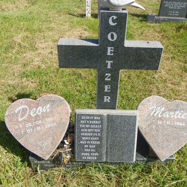 COETZER Deon 1965-2008 &amp; Martie 1964-