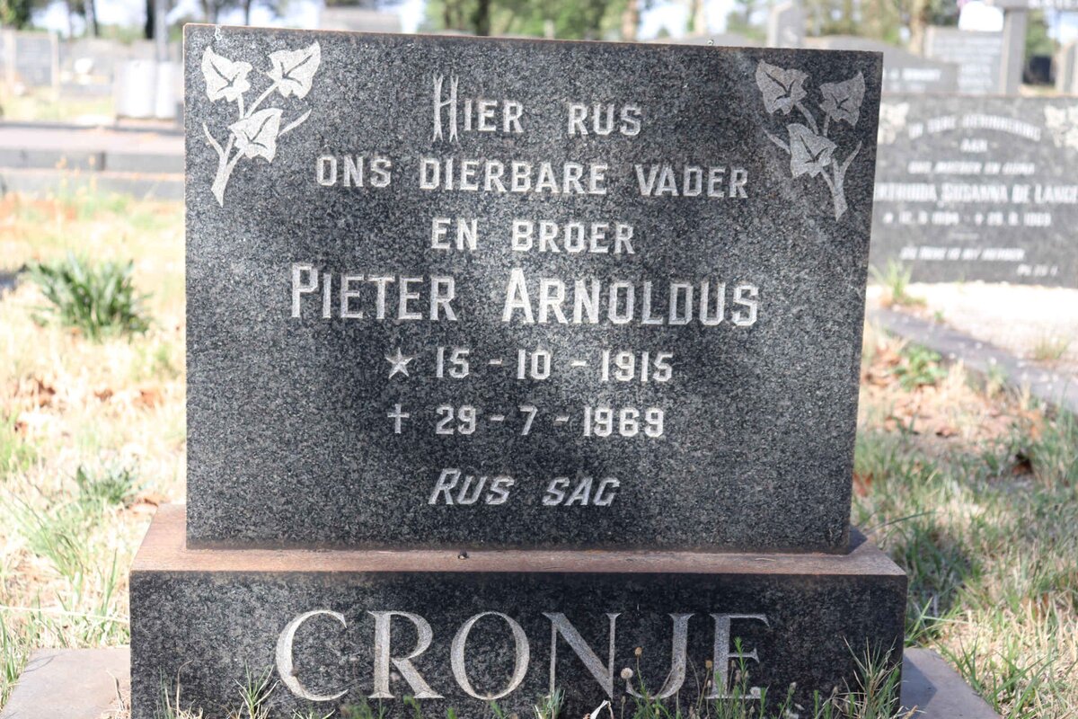 CRONJE Pieter Arnoldus 1915-1969