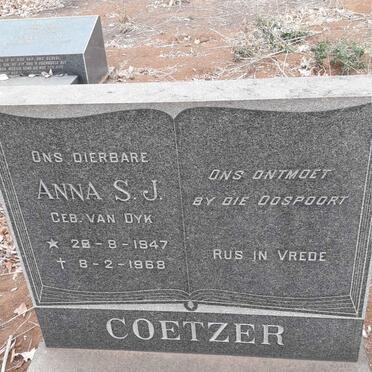 COETZER Anna S.J. nee VAN DYK 1947-1968