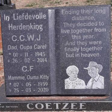 COETZEE C.C.W.J. 1945-2014 & C.F. 1939-2020