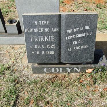 COLYN Frikkie 1929-1992