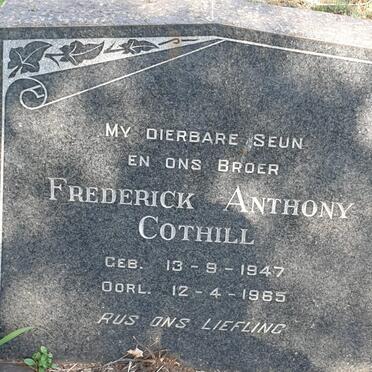 COTHILL Frederick Anthony 1947-1965