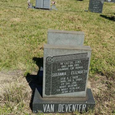 DEVENTER Susanna Elizabeth, van 1920-2002