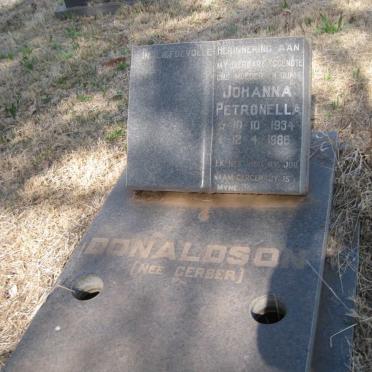 DONALDSON Johanna Petronella nee GERBER 1934-1986