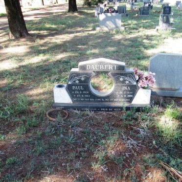 DAUBERT Paul 1924-1993 &amp; Ina 1930-2005