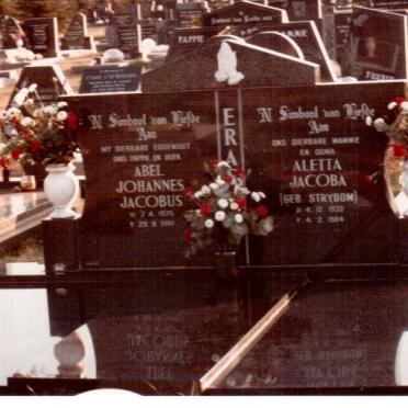 ERASMUS Abel Johannes Jacobus 1925-1981 &amp; Aletta Jacoba STRYDOM 1932-1984
