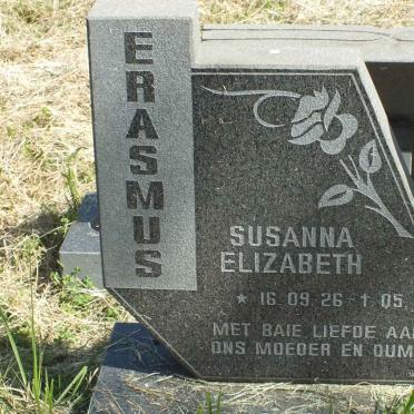 ERASMUS Susanna Elizabeth 1926-1996