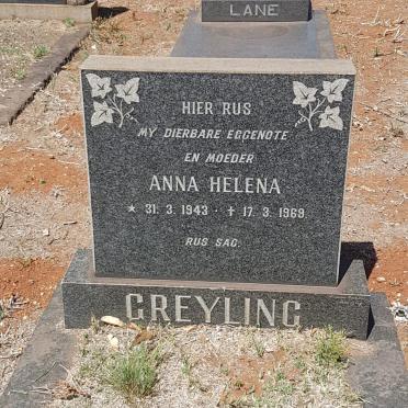 GREYLING Anna Helena 1943-1969