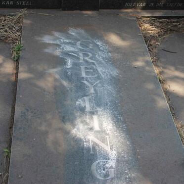 GREYLING Frederik Johannes 1938-1980 &amp; Maria Jacoba 1939-