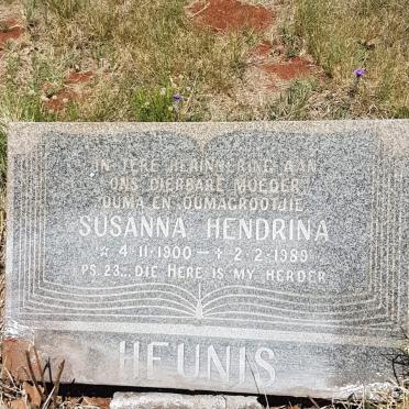 HEUNIS Susanna Hendrina 1900-1989