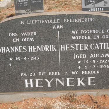 HEYNEKE Johannes Hendrik 1913- &amp; Hester Catharina AUCAMP 1924-1976