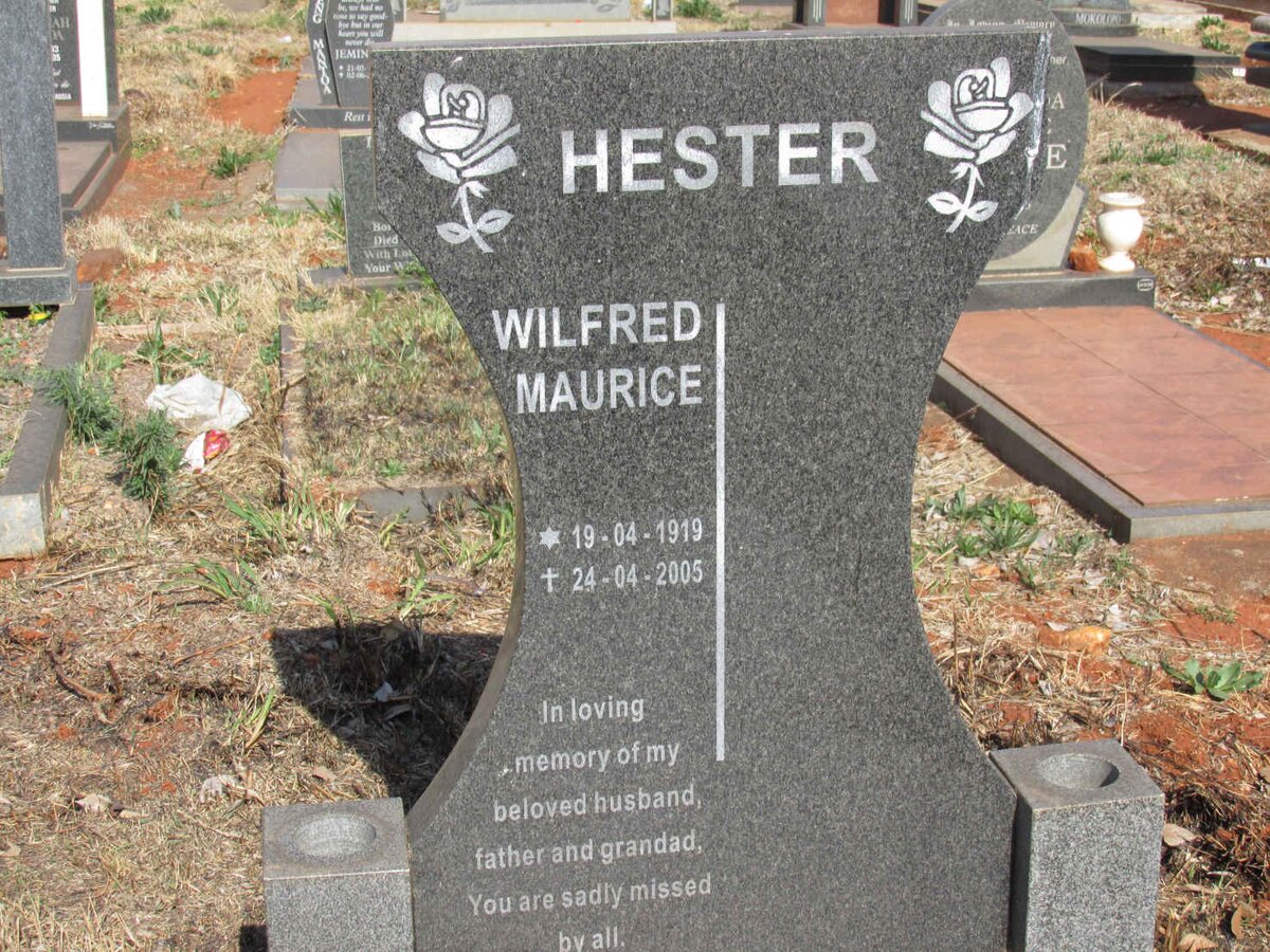 HESTER Wilfred Maurice 1919-2005