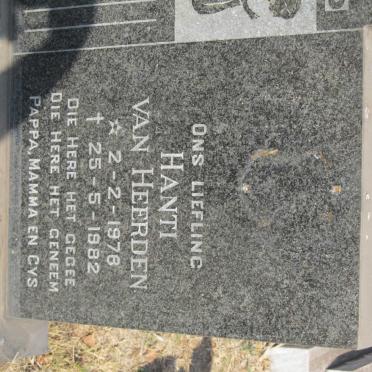 HEERDEN Edith, van 1957-2012 :: VAN HEERDEN Hanti 1978-1982