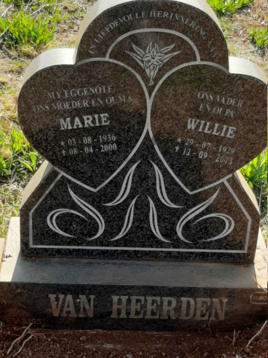 HEERDEN Willie, van 1929-2003 & Marie 1936-2000