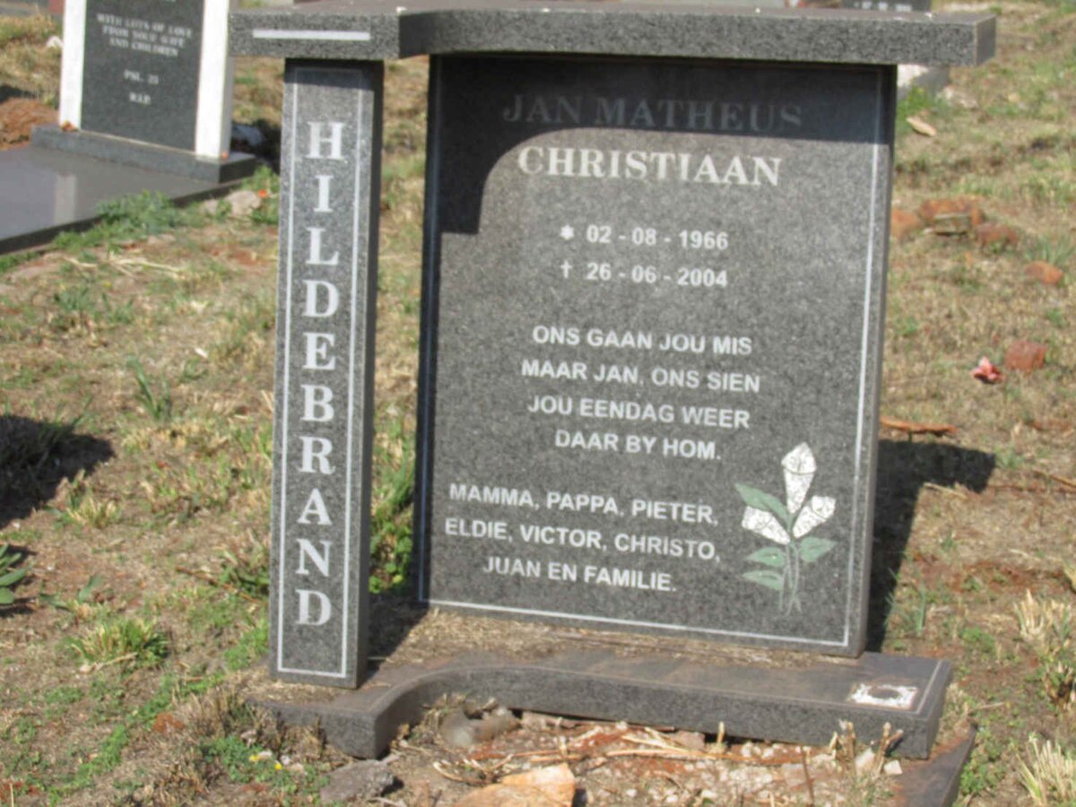 HILDEBRAND Jan Matheus Christiaan 1966-2004