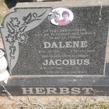HERBST Jacobus 1948- &amp; Dalene 1955-2009