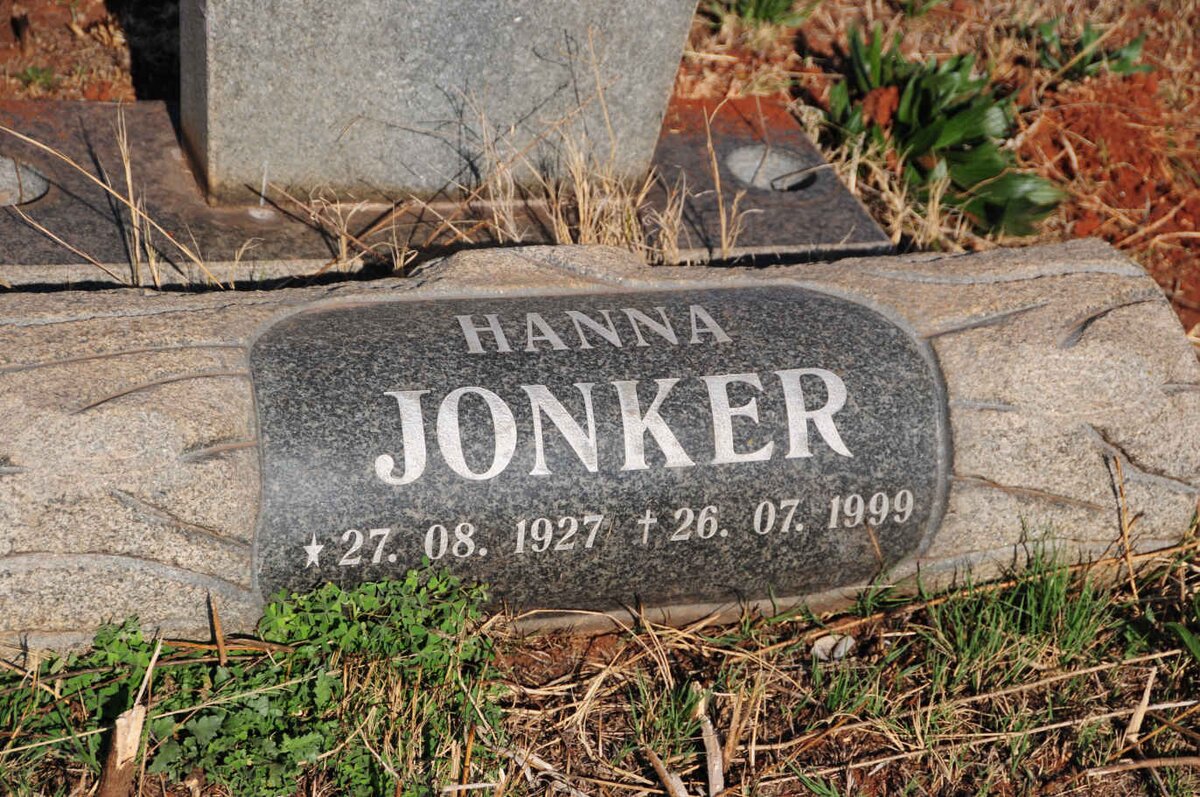 JONKER Hanna 1927-1999