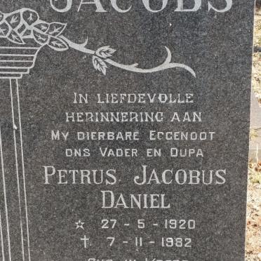 JACOBS Petrus Jacobus Daniel 1920-1982
