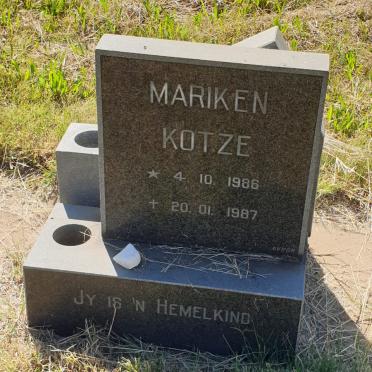 KOTZE Mariken 1986-1987