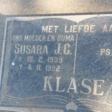 KLASE Susara J.C. 1939-1992