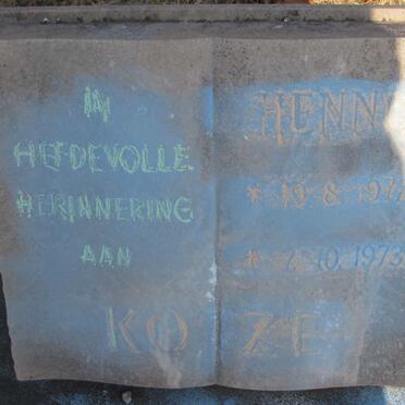 KOTZE Henno 1972-1973