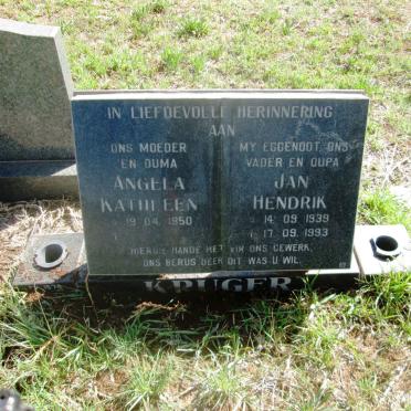 KRUGER Jan Hendrik 1939-1993 &amp; Angela Kathleen 1950-