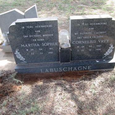 LABUSCHAGNE Cornelius Vrey 1905-1990 &amp; Martha Sophia 1911-1992