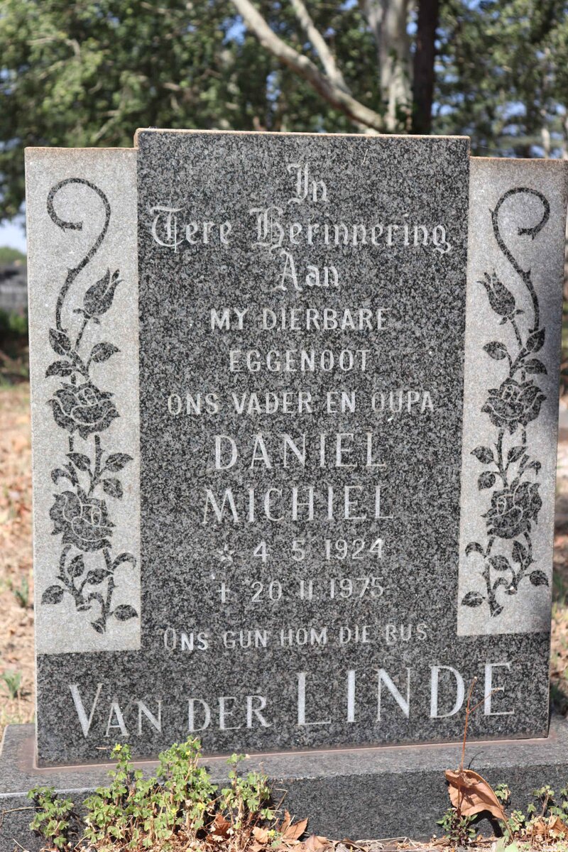 LINDE Daniel Michiel, van der 1924-1975