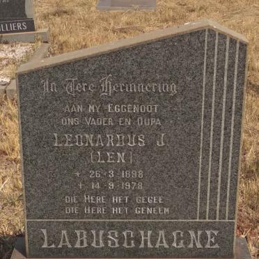 LABUSCHAGNE Leonardus J. 1898-1978