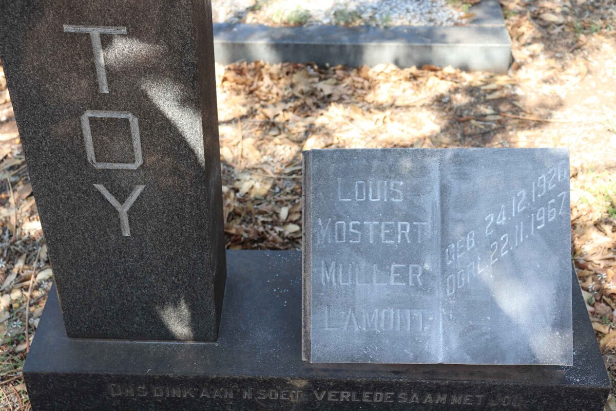 LAMONT Louis Mostert Muller 1926-1967