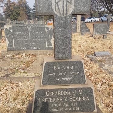 LEEFERINK Gerardina J.M., v. nee VAN SOMERIN 1899-1958