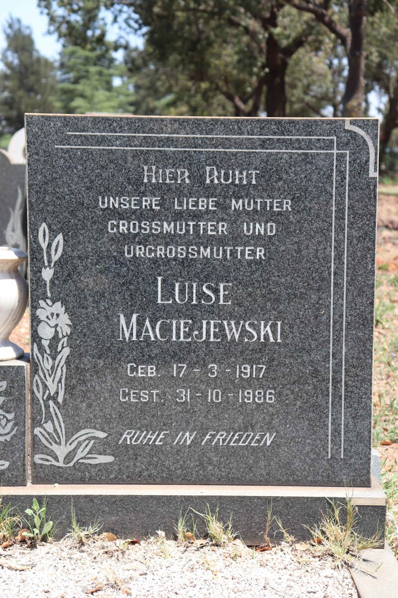 MACIEJEWSKI Luise 1917-1986
