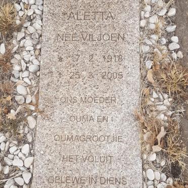 MARE Aletta nee VILJOEN 1918-2005