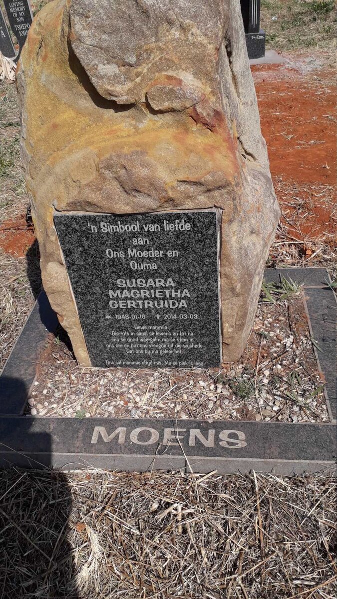 MOENS Susara Magrietha Gertruida 1948-2014